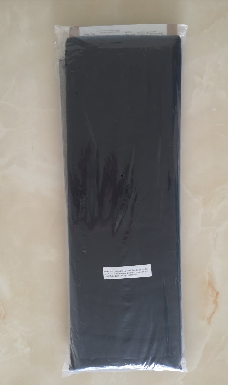 Unbrand 54" Black Sparkle Tulle Fabric 20Yd, 100% Nylon by the Yard