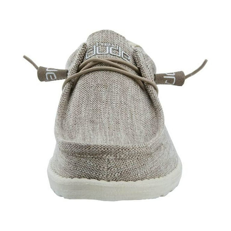 Hey Dude Mens Wally Woven Loafer Beige Size 8