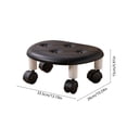 thumbnail image 3 of JHyouerji Rolling Stool with Wheels,PU Padded Seat Stable Plastic Frame 13x10x6 Inch Black Compact Mobile Work Seat for Kitchen Garage Household Cleaning, 3 of 7