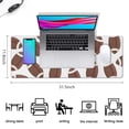 thumbnail image 5 of Long Mouse Pads for Desk,Brown Footballs Pattern Desk Mats on Top Of Desks, Desk Mouse Pad Extra Large with 3mm Non-Slip Base and Stitched Edge for Gaming,Office,Work,Home 31.5"x11.8", 5 of 6