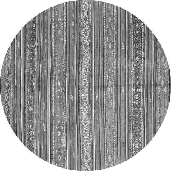 Ahgly Company Indoor Round Southwestern Gray Country Area Rugs, 5' Round