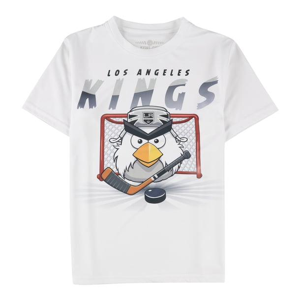 Level Wear Boys LA Kings Hockey Bird Goalie Graphic T-Shirt white M