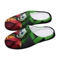 thumbnail image 5 of Joker Folie A Deux Fuzzy Cotton Slippers For Mens Winter Cotton Lightweight Anti-slip Rubber Sole Slippers House Open Back Slippers Closed Toe Slippers, 5 of 9