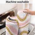 thumbnail image 5 of Pink Gold Wave Marble Pattern Bathroom Rugs Mat,Non Slip Microfiber Bathroom Rug,Rubber Backing,Soft Bathroom Mats for Bathroom Floor,Tub and Shower,17x27in(43x68cm), 5 of 5