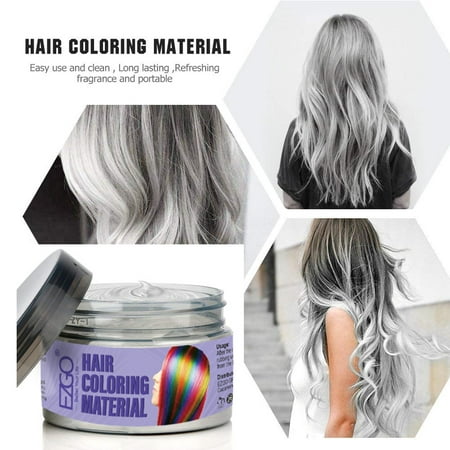 Hair Color Wax, Instant Hair Wax, Temporary Hairstyle Cream Hair Pomades, Natural Hairstyle Wax for Men and