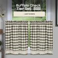 thumbnail image 2 of Buffalo Check Plaid Gingham Kitchen Window Curtain Tiers Set, 2 of 4