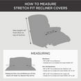 thumbnail image 5 of SureFit Stretch Morgan 1 Piece Recliner Slipcover in Ivory, 5 of 7