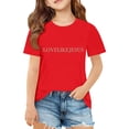 thumbnail image 3 of Zhuashum T-Shirts pour Filles Col Rond Coupe Ample Tee Manches Courtes Blouse Graphique Rétro Vêtements Ado Rouge 11-12 Ans, 3 of 8