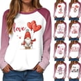 thumbnail image 2 of vigerkar Valentine Shirts for Women Love Heart Crewneck Sweatshirt Cute Gnome Sweater Tops Pullover Outfits (White, XL), 2 of 9