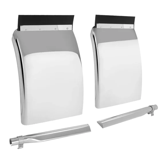 Kojem 2PCS 24" x 34" Stainless Quarter Fender forFreightliner Peterbilt Kenworth Volvo Mack, 304 Stainless Steel Mirror-Finished Fenders Right & Left