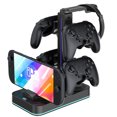 thumbnail image 1 of Game Controller Charging Station & Headset Holder - Compatible With Nintendo Switch 2/PS5/Xbox Series - Storage Rack, 1 of 6