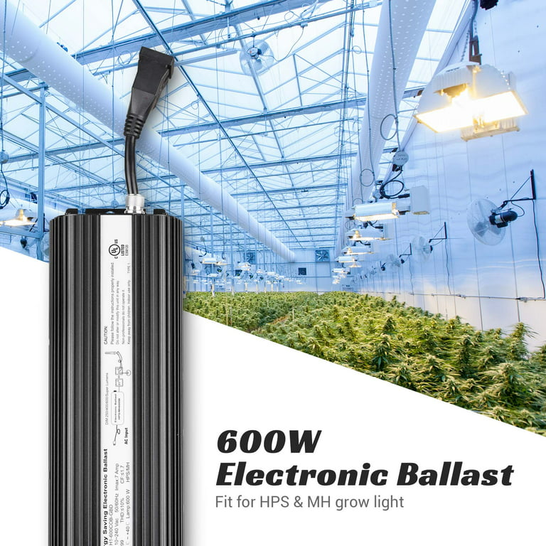 værktøj sætte ild krøllet Yescom 600W HPS MH Digital Electronic Dimmable Ballast Grow Light -  Walmart.com