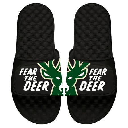 Milwaukee Bucks ISlide Youth 2019 NBA Playoffs Bound Slogan Slide Sandals - (Best Nba Shoes 2019)