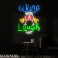 thumbnail image 4 of Glowneon Wine A Little Laugh A Lot Neon Sign, Wine Bar Pub Led Decor, 4 of 5