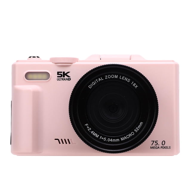 Cámara Digital WiFi, Luz De Relleno LED 5K 75MP 18X Zoom Vlog Cámara Inalámbrica Compartida Con Tarjeta De Memoria De 32GB Para Fotografía