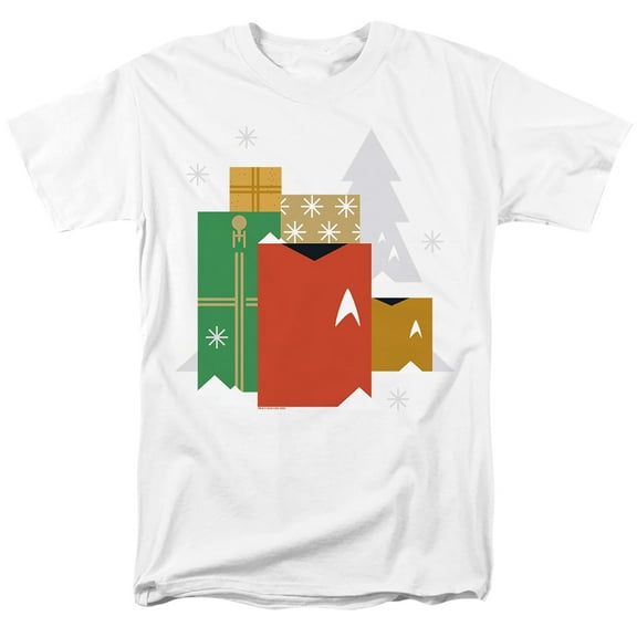 Star Trek The Original Series Christmas Presents Unisex Adult T Shirt, White, Large