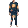 thumbnail image 3 of Wukai Solar System And Planets Men's Hawaiian Shirt Short Sleeve Casual Button Down Summer Beach Aloha Shirt -X-Large, 3 of 7