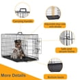 thumbnail image 4 of Large Dog Crate for Large Dogs, XL 42 inch Dog Cage with Divider and Double Door for large Medium Small Dogs ,Indoor Outdoor Folding Wire Pet Dog Kennel with Tray and Handle,Black, 4 of 8