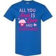 thumbnail image 3 of Inktastic Valentines Day All You Need is Love and Cupcakes T-Shirt, 3 of 5