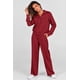 thumbnail image 4 of Conjunto Deportivo PRETTYGARDEN Mujer 2 Piezas Media Cierre Vino Rojo XXL, 4 of 7