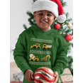 thumbnail image 2 of TeeStars - Tractors & Bulldozers Ugly Christmas Sweater Toddler Hoodie 2T Green, 2 of 5