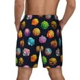 thumbnail image 4 of Balery Lovely Planet Mens Swim Trunks Swim Shorts for Men Quick Dry Inseam Beach Shorts with Compression Liner Pocket-Small, 4 of 9