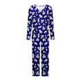 thumbnail image 4 of Yuwull Women's Fall Pajama Set with Pockets Soft Pants with Long Sleeve Top Ladies Sleepwear Nightwear Pajama Sets For Women, 4 of 5