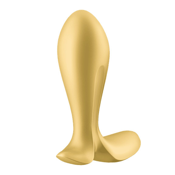 Satisfyer Intensity Plug Rechargeable Silicone Connect App Anal Plug, Gold