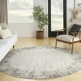 thumbnail image 2 of Nourison Elation Abstract Modern Indoor Rug Ivory Grey 7’10” x Round, 2 of 9