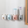 thumbnail image 2 of Plastic Toothpaste Dispenser Wall Mount For Home Toothpaste Squeezer Bathroom Accessories Dropshipping Punch\-Free Save Space 1pc Pink, 2 of 9