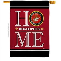 28 x 40 in. Marine Corps Home House Flag with Armed Forces Double-Sided Decorative Vertical Flags Decoration Banner Garden Yard Gift