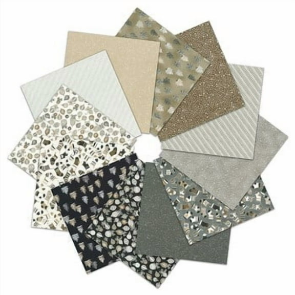 5" Charm Pack - Holiday Charms Taupe Colorstory Studio RK Robert Kaufman Christmas Winter Holidays Squares Fabric Bundle Quilter's Cotton Fabric Precuts (CHS-1241-42) M516.53