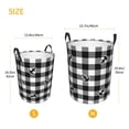 thumbnail image 2 of Lsque Anchor Black Tartan Plaid pattern Laundry Hamper Basket, Tall Woven Rope Hamper Basket for Clothes, Lightweight Storage Basket, Collapsible Waterproof-Medium, 2 of 8
