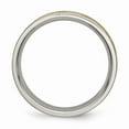 thumbnail image 2 of Titanium Matte Brushed Finish and Yellow IP-plated Ladies 6mm Wedding Band Ring Size 11, 2 of 7