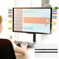 thumbnail image 6 of PPgejGEK Monitor Memo Board Transparent Clip Side Panel Note Holder for Computer Screen Office Desktop Organization 30x8cm 12x3in, 6 of 9
