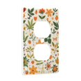 thumbnail image 2 of Yayeee Duplex Wall Plate 1-Gang 4.5"x2.7" Home Receptacle Light Switch Decorative Outlet Cover, Leaves Pattern, 2 of 7