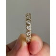 thumbnail image 2 of 3Ct Heart Cut Lab Created Diamond Heart Eternity Band Ring 14K Yellow Gold Plated For Her, 2 of 4