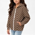 thumbnail image 6 of Asgosdo Polka Dot Jackets for Girls Zip Long Sleeve Cute Lightweight Hooded Jacket with Pocket Size 4-12Y, 6 of 7