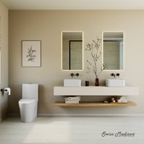 St. Tropez One-Piece 10" Rough-in 1.1/1.6 GPF Dual Top Vortex Flush Elongated Toilet in Matte White