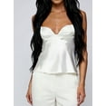 thumbnail image 4 of Camisola de mujer, top sin mangas, escote bajo en la espalda, chaleco liso de verano para fiestas y discotecas., 4 of 8