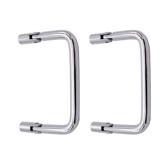 KAKOWELY Equipment Cabinet Handle 2PCS Industrial Box Pull Handle Round Rod 90 Degree Folding Handle Heavy Duty Industrial Box Pull Handle Equipment Cabinet Pull Handle for Studio Office (Silver)