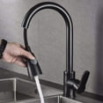 thumbnail image 2 of All-copper Drawing Kitchen Cold and Hot Water Faucet Universal Rotary Flume,Black E, 2 of 4