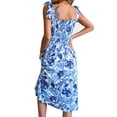 thumbnail image 4 of YAGHYAGH Womens Sleeveless Sundress Smocked A-line Floral Maxi Dress, 4 of 4