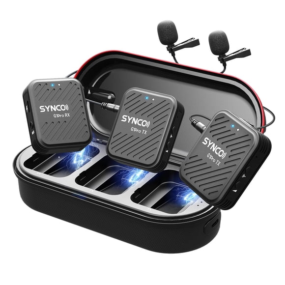 Micrófonos inalámbricos Lavalier SYNCO G1 (A2) Pro, paquete doble