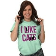 thumbnail image 3 of I Like Cats Crazy Feline Lover Lady Women's Graphic T Shirt Tees Brisco Brands M, 3 of 6