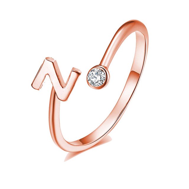 Moda 26 anillos de apertura de letras en inglés Zircon Girls Love Retro Jewelry Gift Wmkox8yi sjalhkljlk2749