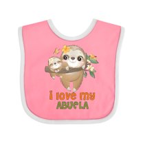 Inktastic Cute Sloth I Love My Abuela Boys or Girls Baby Bib