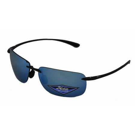 Hobie Eyewear Rips Sunglasses Satin Black Polarized Cobalt Mirror Lens