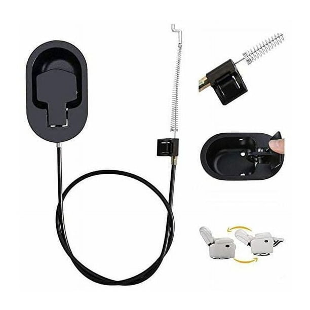 Reemplazo de cable de tracción para sillón reclinable, manija de tracción de metal universal para sofá negro resistente al estiramiento, para la mayoría de las marcas de sillones reclinables,