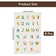 thumbnail image 2 of 8Pcs Tattoo Stickers Letters Temporary Letter Tattoos Colorful Paper Semi Permanent Realistic Waterproof Removable Assorted Alphabet Number Tattoo Sticker for Adult Men Women Body Decorations diy, 2 of 9